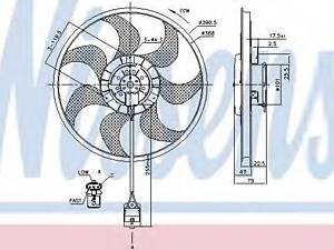 Вентилятор OPEL ASTRA H (04-) 1.8 i 16V NISSENS 85777 на OPEL ASTRA H универсал (L35)