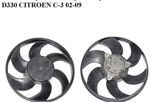 Вентилятор основного радиатора 6 лопастей D330 CITROEN C-3 02-09 (СИТРОЕН Ц-3) (500.0486, 5YY0034)