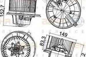Вентилятор обігрівача для моделей: AUDI (A3, A3, A3, Q3), SEAT (ALTEA, TOLEDO, LEON, ALTEA, ALHAMBRA, LEON, LEON, LEON), SKODA (O