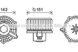 Вентилятор обігрівача для моделей: HYUNDAI (TUCSON), KIA (SPORTAGE)