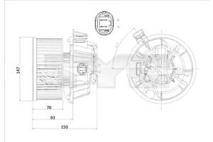 Вентилятор обігрівача для моделей: RENAULT (MODUS)