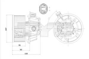 Вентилятор обігрівача для моделей: RENAULT (MODUS)