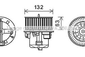 Вентилятор обігрівача для моделей: VOLVO (S80, V70, XC70, XC60, S60, V60)