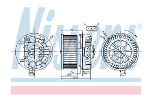 Вентилятор отопителя салона 87043