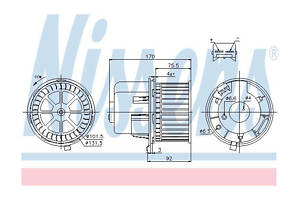 Вентилятор отопителя салона 87061