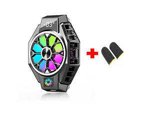 Вентилятор полупроводниковый Sarafox для смартфона Memo X9 сквозная зарядка Type-C и напальчники