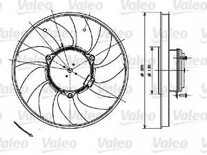 Вентилятор радіатора, L (340W) 2.2-3.0CDI/Crafter 2.0-2.5TDI