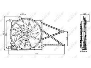 Вентилятор радиатора на Astra G, Zafira