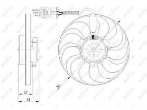 Вентилятор радіатора на Bora, Cordoba, Fabia, Golf, Ibiza, Octavia, Polo, Toledo