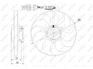 Вентилятор радіатора на Bora, Cordoba, Fabia, Golf, Ibiza, Polo, Roomster