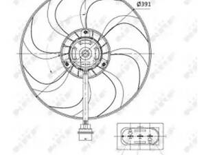 Вентилятор радіатора на Cordoba, Fabia, Ibiza, Polo, Rapid, Roomster, Spaceback, Toledo