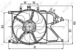 Вентилятор радіатора на Corsa C