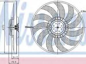 Вентилятор радіатора NISSENS 85638 на AUDI A6 седан (4F2, C6)