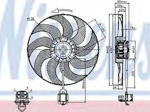 Вентилятор радіатора NISSENS 85748 на CHEVROLET ORLANDO (J309)