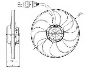 Вентилятор радіатора NRF 47393 на AUDI A3 (8L1)