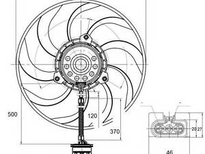 Вентилятор радиатора SEAT CORDOBA (6L2) IBIZA II (6K1) IBIZA III (6K1) IBIZA IV (6L1)