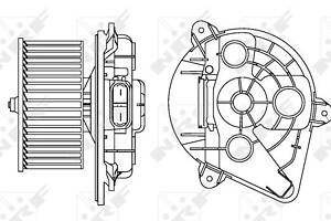 Вентилятор салона, RENAULT Trafic II 200104-