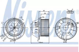 Вентилятор салону на A3, Alhambra, Altea, Caddy, Golf, Jetta, Leon, Octavia, Passat B6, Passat B7, Passat CC, Scirocc...