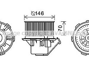 Вентилятор салону (вир-во AVA)