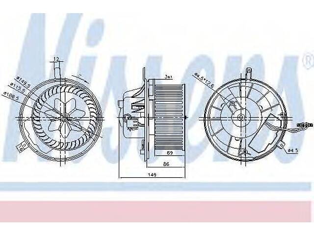 Вентилятор салону AUDI, VW (вир-во Nissens) NISSENS 87032 на VW PASSAT (362)