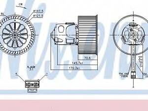 Вентилятор салону NISSENS 87240 на ALPINA B7 (F01, F02)