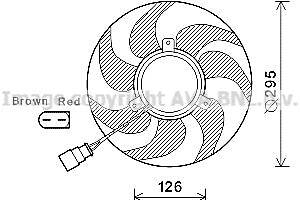 Вентилятор SEAT; VW; SKODA; AUDI (вір-во AVA)
