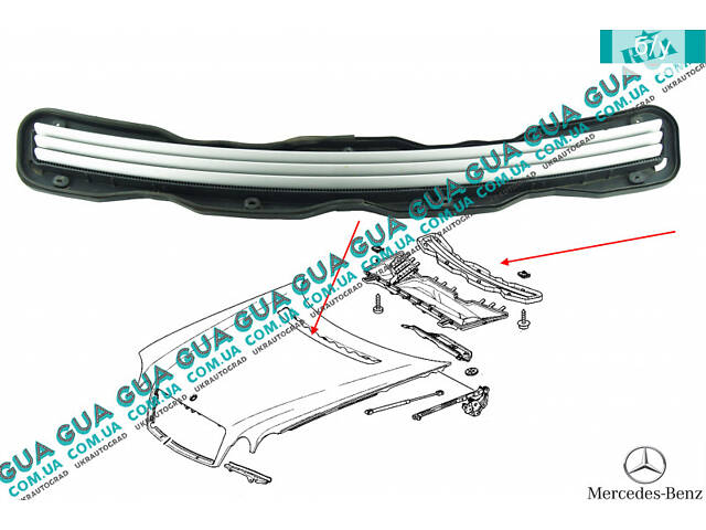 Вентиляционная решетка капота A2108800705 Mercedes / МЕРСЕДЕС E-CLASS 1995- / Е-КЛАСС