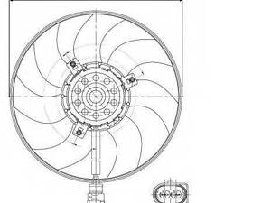 Вентилятор радиатора (электрический) VW Caddy III 1.9 2.0 TDI 04- (d=295) NRF 47395 на VW PASSAT (362)