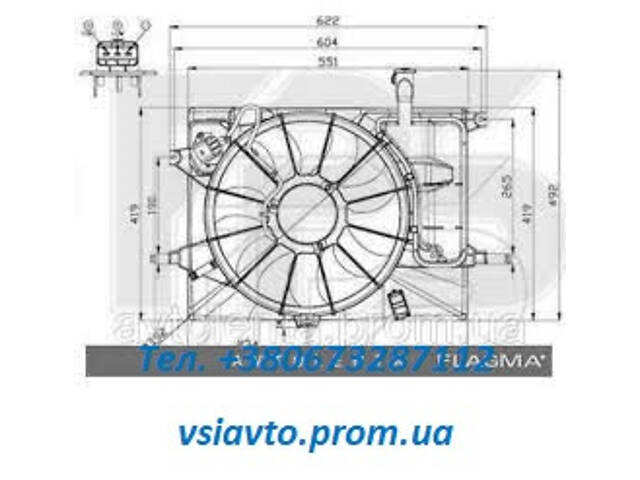 Вентилятор радіатора HYUNDAI i30 12-16