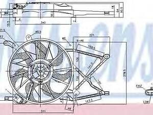 Вентилятор радіатора NISSENS 85154 на OPEL ASTRA G Наклонная задняя часть (F48_, F08_)