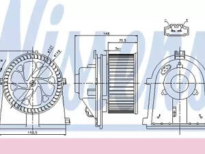 Вентилятор салона на Bora, Golf, Octavia, Polo, Toledo