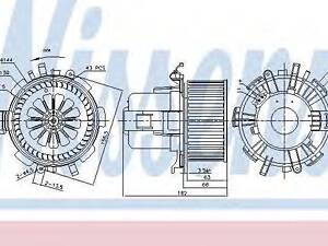 Вентилятор салона NISSENS 87180 на OPEL MOVANO самосвал (H9)