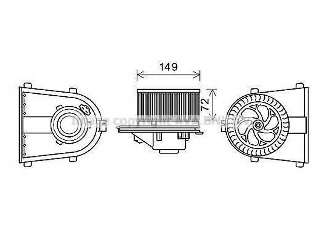Вентилятор салону AVA QUALITY COOLING AI8378 на SEAT CORDOBA седан (6K1, 6K2) - Фото 1