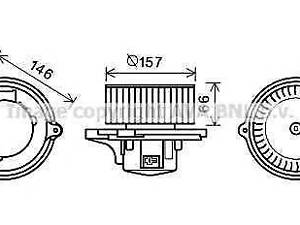 Вентилятор салона AVA QUALITY COOLING KA8250 для KIA SORENTO I (JC)