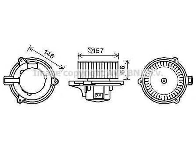 Вентилятор салона AVA QUALITY COOLING KA8250 для KIA SORENTO I (JC) - Фото 1