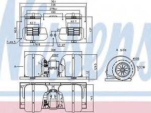 Вентилятор салону NISSENS 87141 на DAF 95