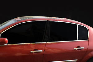 Верхняя окантовка стекол (6 шт, нерж) для Renault Megane II 2004-2009 гг