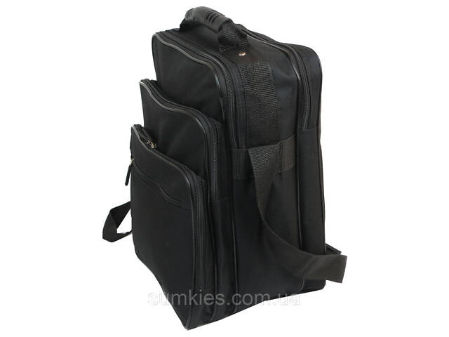 Вертикальна чоловіча сумка, портфель Wallaby 2281 чорна - Фото 5