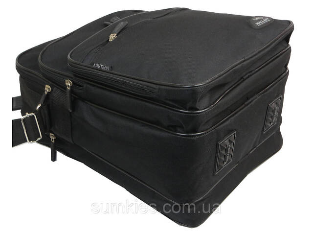 Вертикальна чоловіча сумка, портфель Wallaby 2281 чорна - Фото 7