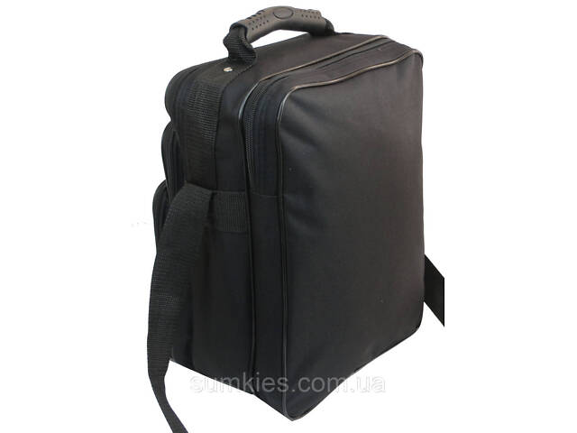 Вертикальна чоловіча сумка, портфель Wallaby 2281 чорна - Фото 9