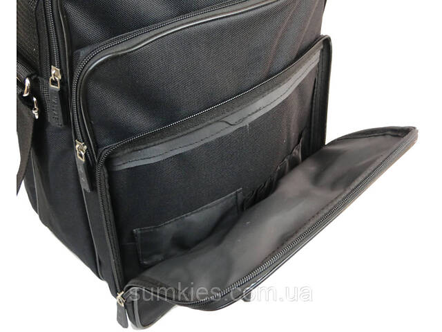 Вертикальна чоловіча сумка, портфель Wallaby 2281 чорна - Фото 10
