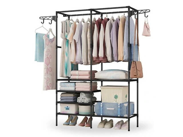 Вішак для одягу 86/43/173 Simple Coat Rack Double Row / Вішалка з полицями - Фото 3