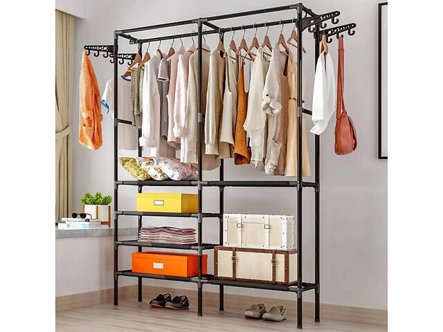 Вішак для одягу 86/43/173 Simple Coat Rack Double Row / Вішалка з полицями - Фото 1