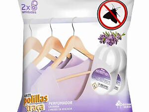 Вешалка репеллент Deliplus от моли для гардероба с ароматом лаванды 2 шт. Bosque Verde Lavanda Mothproof