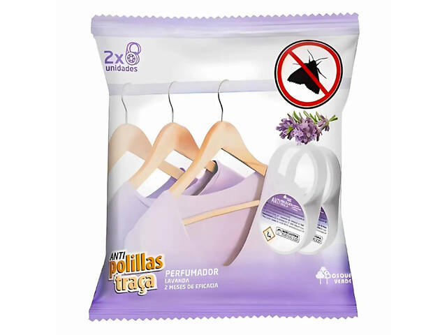 Вешалка репеллент Deliplus от моли для гардероба с ароматом лаванды 2 шт. Bosque Verde Lavanda Mothproof - Фото 1
