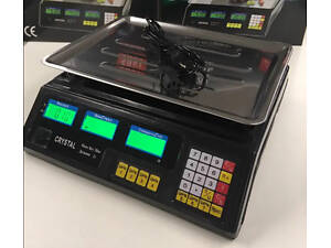 Весы Crystal 50 kg электронные настольные весы с калькулятором торговые