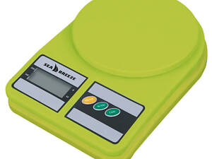 Кухонні ваги електронні SeaBreeze SB-073 10 кг зелені