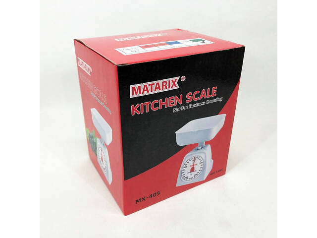 Ваги кухонні механічні MATARIX MX-405 5 кг, ваги для зважування продуктів. Колір: зелений - Фото 2