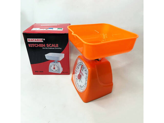 Ваги кухонні механічні MATARIX MX-405 5 кг, Ваги для кухні для продуктів. Колір: оранжевий - Фото 6