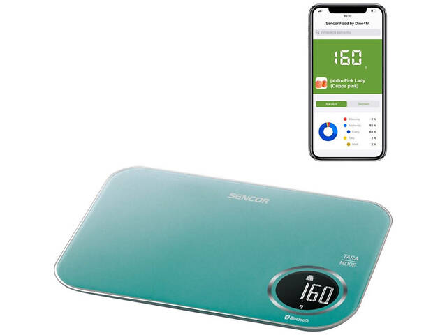 Ваги кухонні Sencor SKS7071GR 5 кг бірюзові - Фото 3